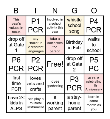 NAME: Bingo Card