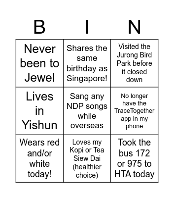 Nat'l Day 2023 Bingo Card