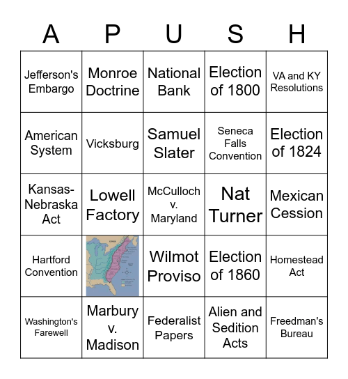 APUSH Review Bingo Card