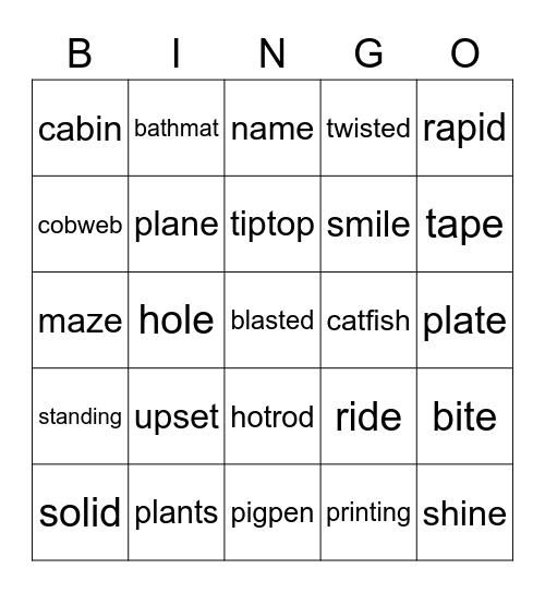 Fundations Unit 10 Bingo Card