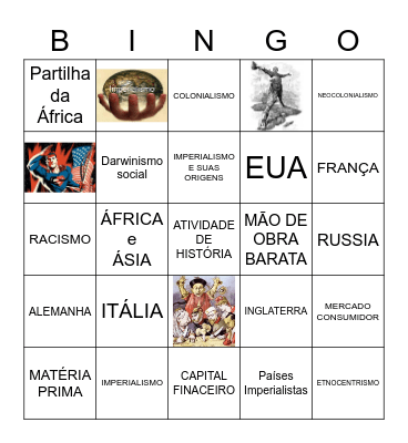 imperialismo Bingo Card