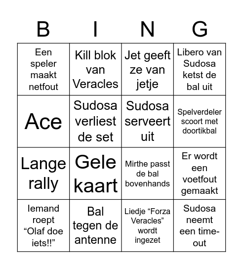 Bingo D1 Bingo Card