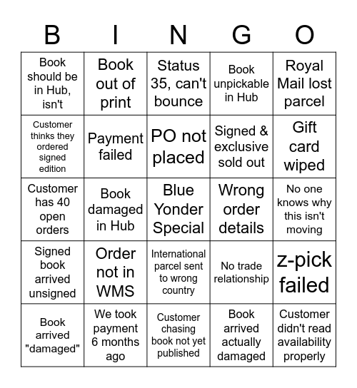 CS Bingo Card