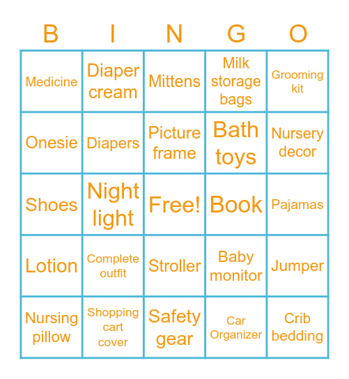 Mele's Gift Bino Bingo Card