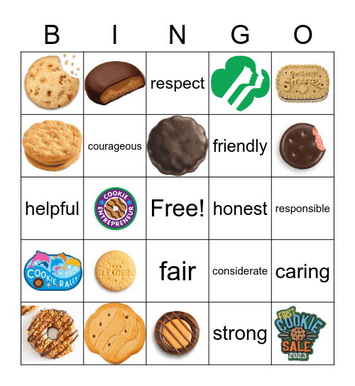 Girl Scout Cookie Bingo! Bingo Card