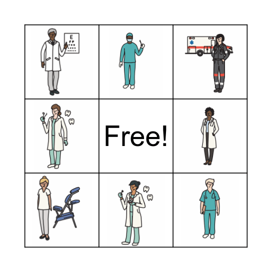 Health Care Workers! Bingo Card