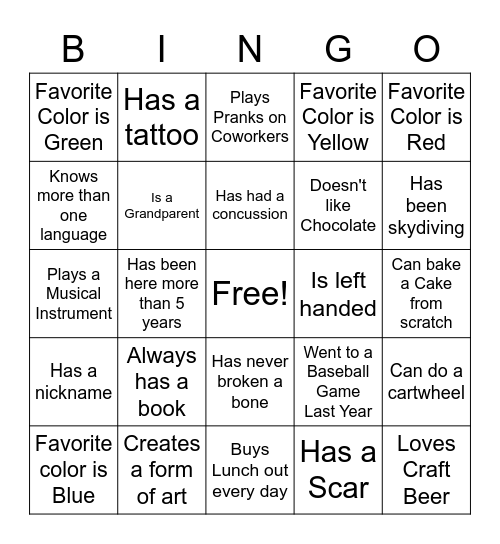 Bingo Card
