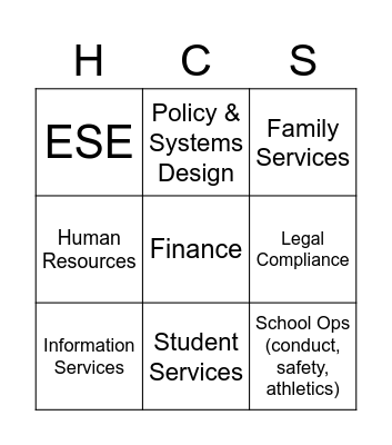 "Compliance" Landscape Bingo Card