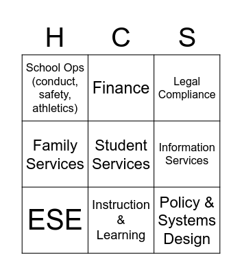 "Compliance" Landscape Bingo Card