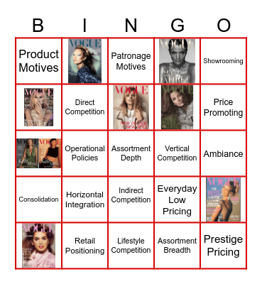 Retail Positioning Bingo Card