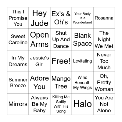 Valentine's Day Bingo Card