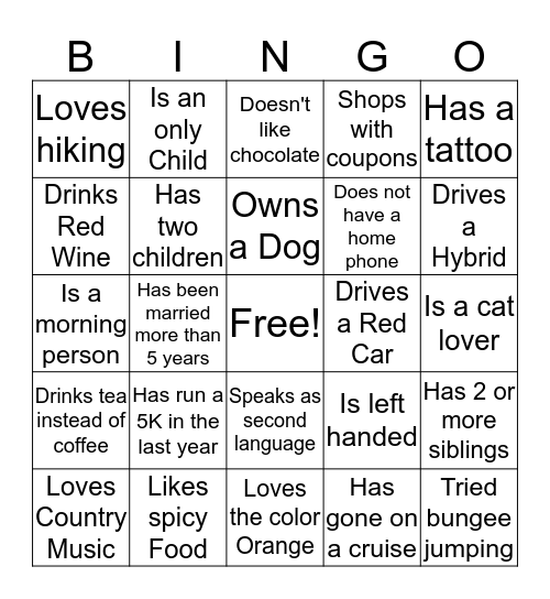 HOLIDAY BINGO Card
