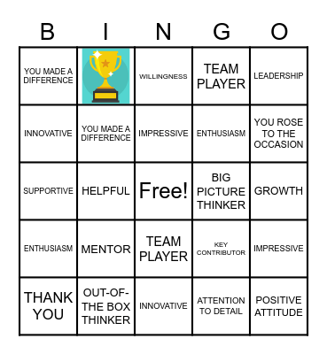 Employee Appreciation! Bingo Card