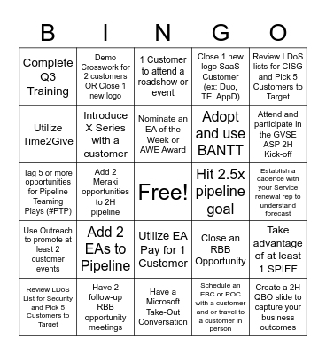 Q3 Bingo - SuperStars Bingo Card