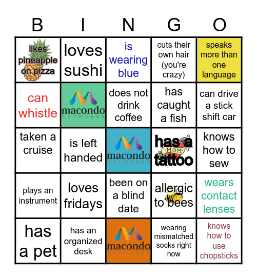 Macondo Bingo Card