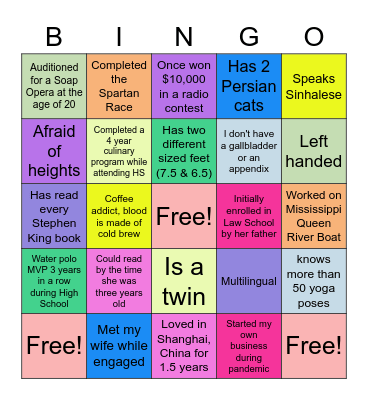 The Joule X The Westin Bingo Card