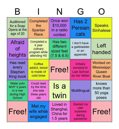 The Joule X The Westin Bingo Card