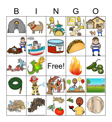 Dinosaurs Love Tacos Bingo Card