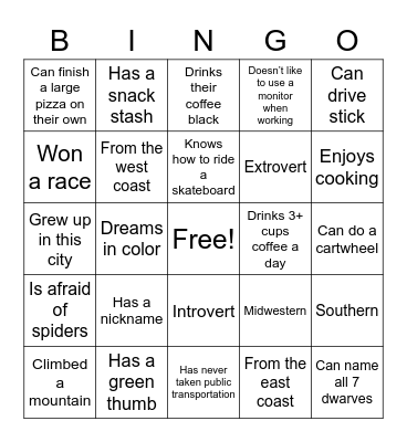 Round 2 - Cactus Bingo Card