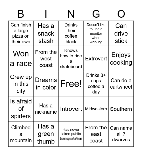 Round 2 - Cactus Bingo Card