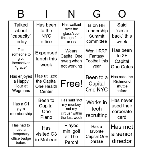 Round 3 - Diamond Bingo Card