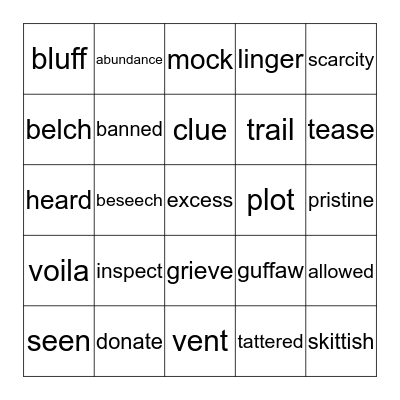 Among the Hidden Bingo Card