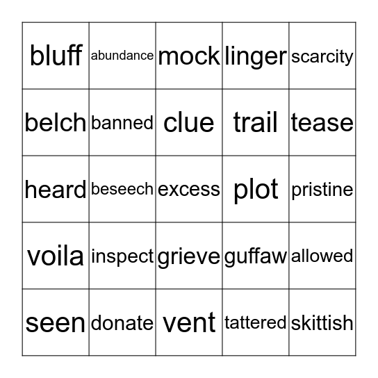 Among the Hidden Bingo Card