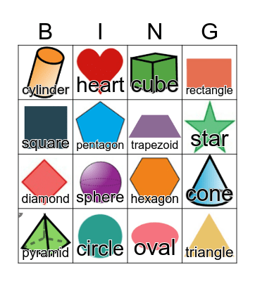 MVALP Shapes Bingo Card