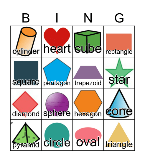 MVALP Shapes Bingo Card
