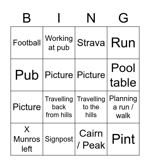 Danny Saunders Instagram Story Bingo Card