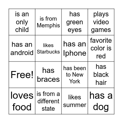 Bingo Card