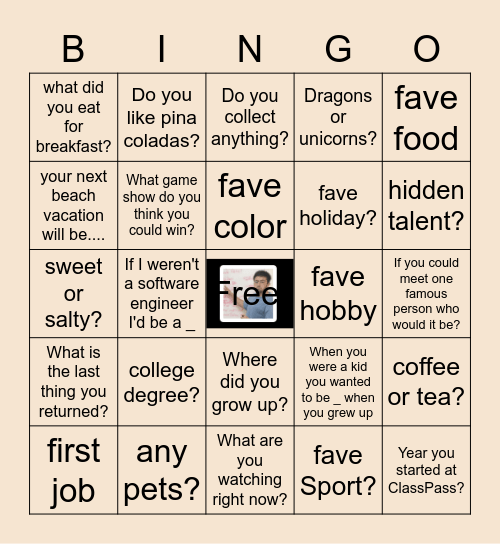 Bassel Birthday Bingo Card