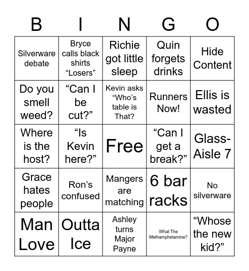 February 16 - 22 Bingo Card