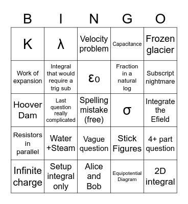 Quinn Bingo Card