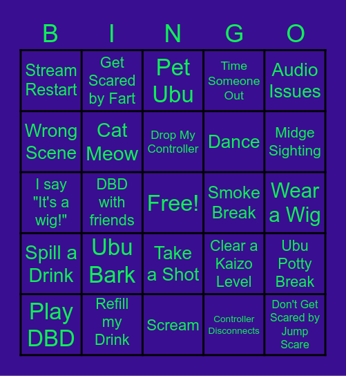 EvahNeezer's Bingo Night Bingo Card