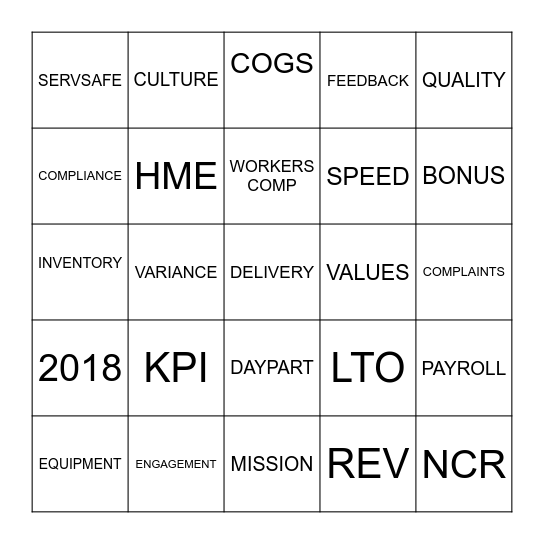 Leblon Bingo Card