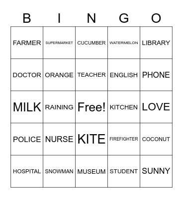 LET'S PLAY! Bingo Card