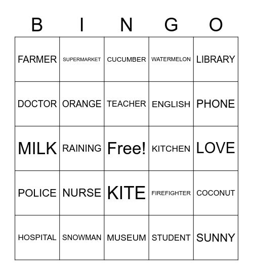 LET'S PLAY! Bingo Card