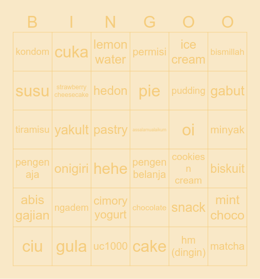 s Bingo Card