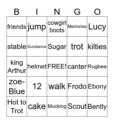 Happy Birthday Gabby Bingo Card