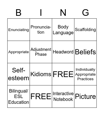 BINGO  Bingo Card
