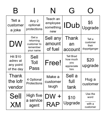 ERAC Bingo Card