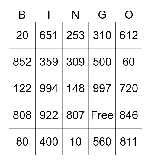 Valentine's BINGO! Bingo Card