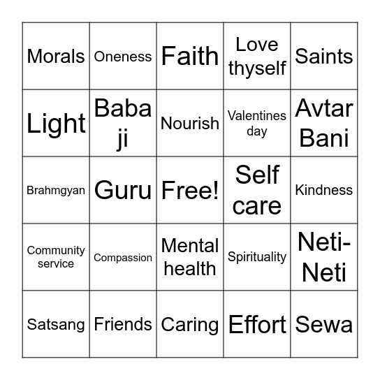 Bingo Card