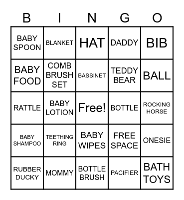 BABY BINGO Card
