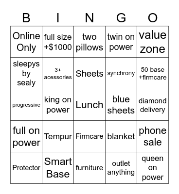 MFRM PREZZ Bingo Card