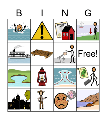 Chapter 4 Huck Finn Bingo Card