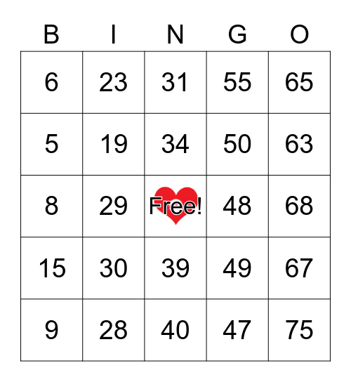I <3 ADPIA Bingo Card