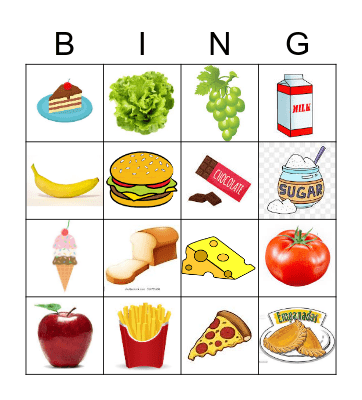 Salsa Kinder - La Comida Bingo Card
