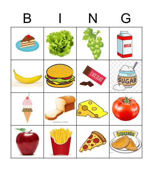 Salsa Kinder - La Comida Bingo Card